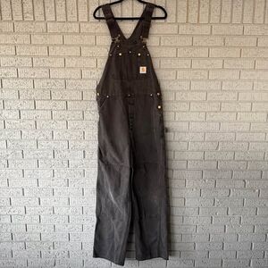 VTG Carhartt Double Knee Overalls Black